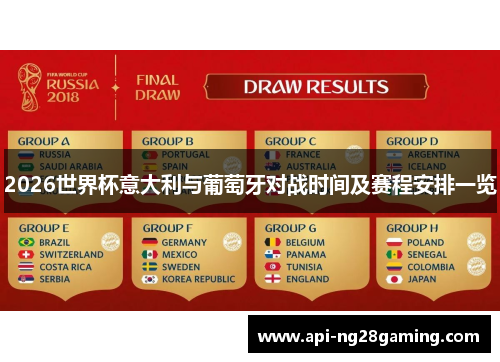 2026世界杯意大利与葡萄牙对战时间及赛程安排一览